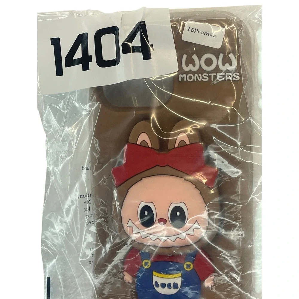 WOW‎ Monsters iPhone 16 Pro Max Case Brown Cute Cartoon Character Cover